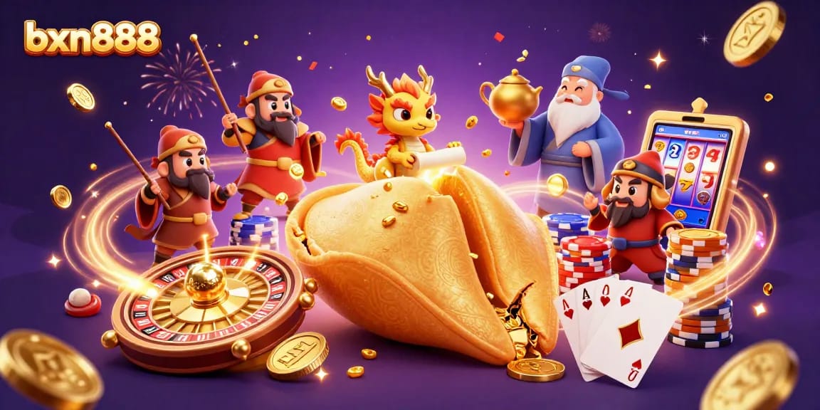 Experience the thrill of gambling at bxn888 with dynamic casino action and colorful characters!