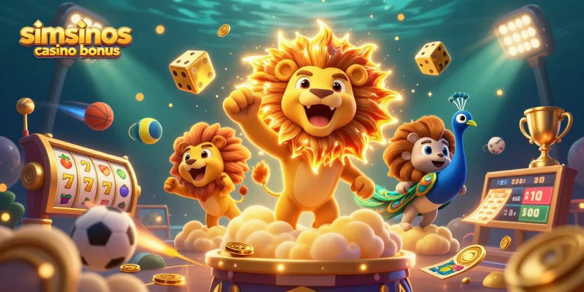 Profitez du bonus Simsinos casino sans condition de mise avec ce pack vibrant.