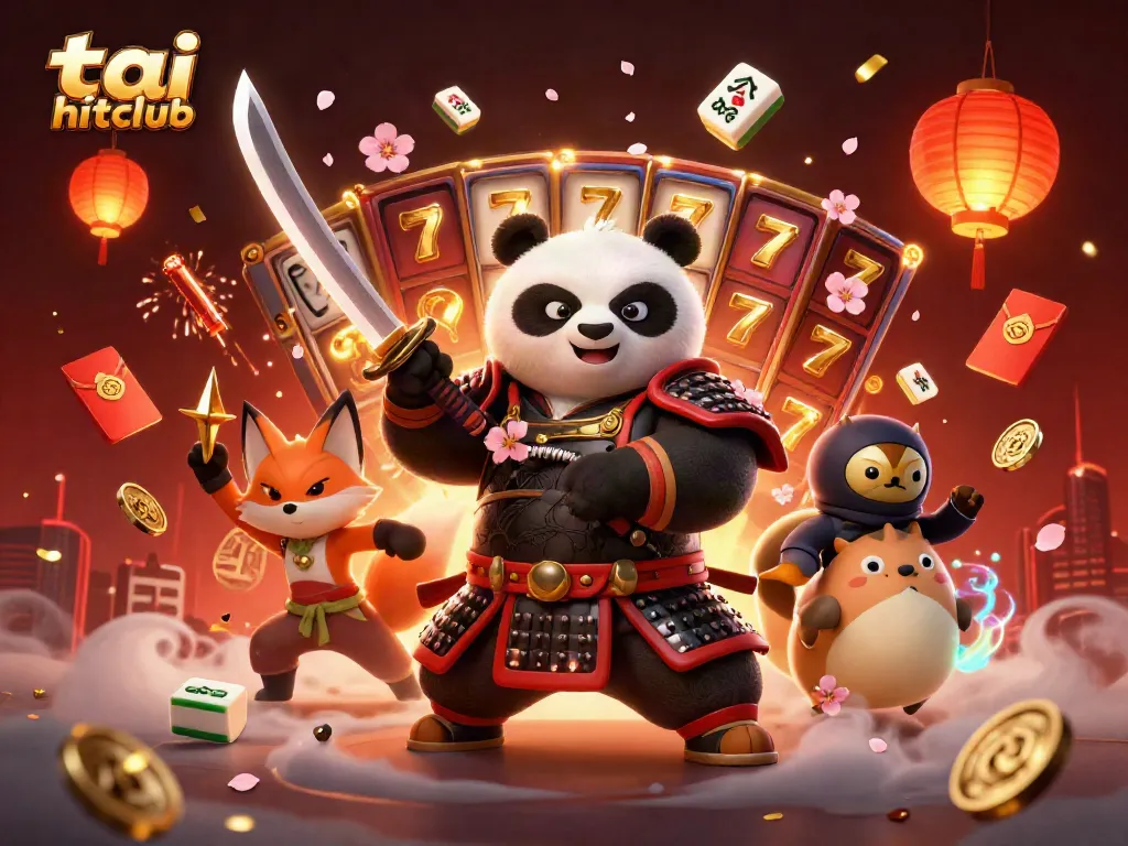 Engage in tai hitclub's vibrant 3D gaming scene with animated characters and casino elements.