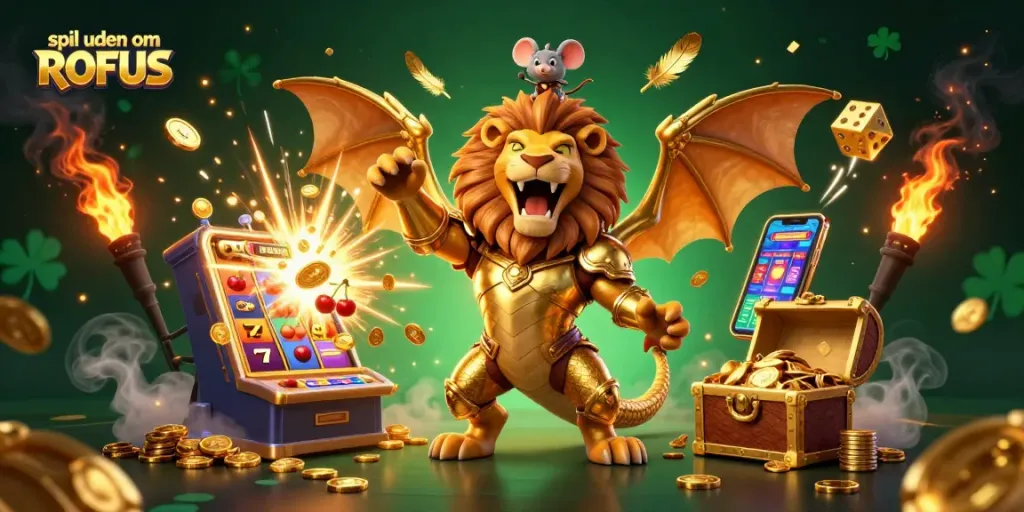 Engage in spil uden om ROFUS with immersive gameplay, showcasing vibrant characters and dynamic casino elements.