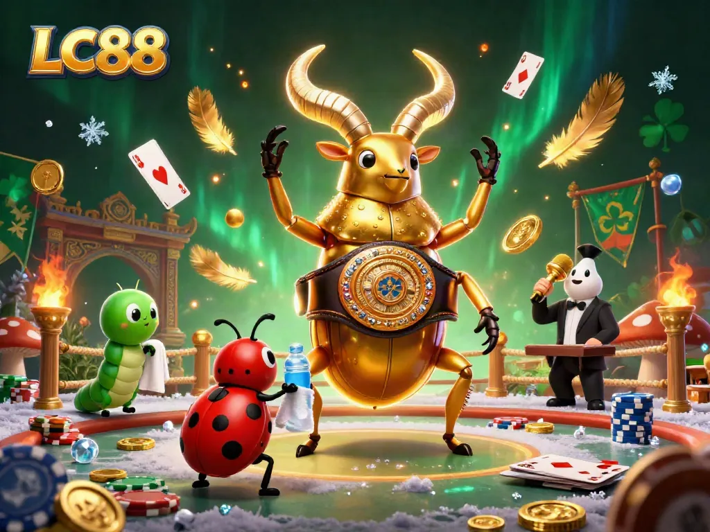 Experience LC88's thrilling casino action with colorful characters in a lively betting arena.