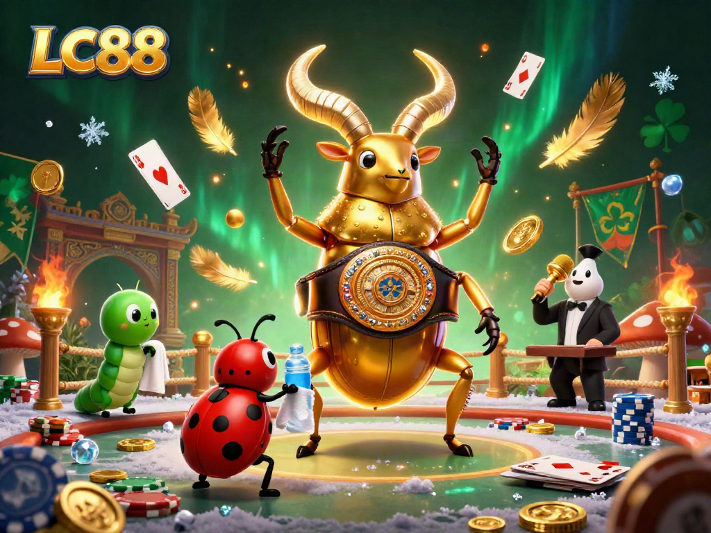 Experience LC88's thrilling casino action with colorful characters in a lively betting arena.
