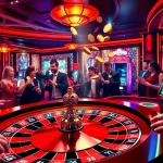 Action-packed gambling scene at https://topclub.space/ with roulette and poker excitement.