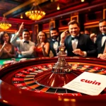 Experience the thrill of cwin at a luxury casino, featuring roulette and excited players.