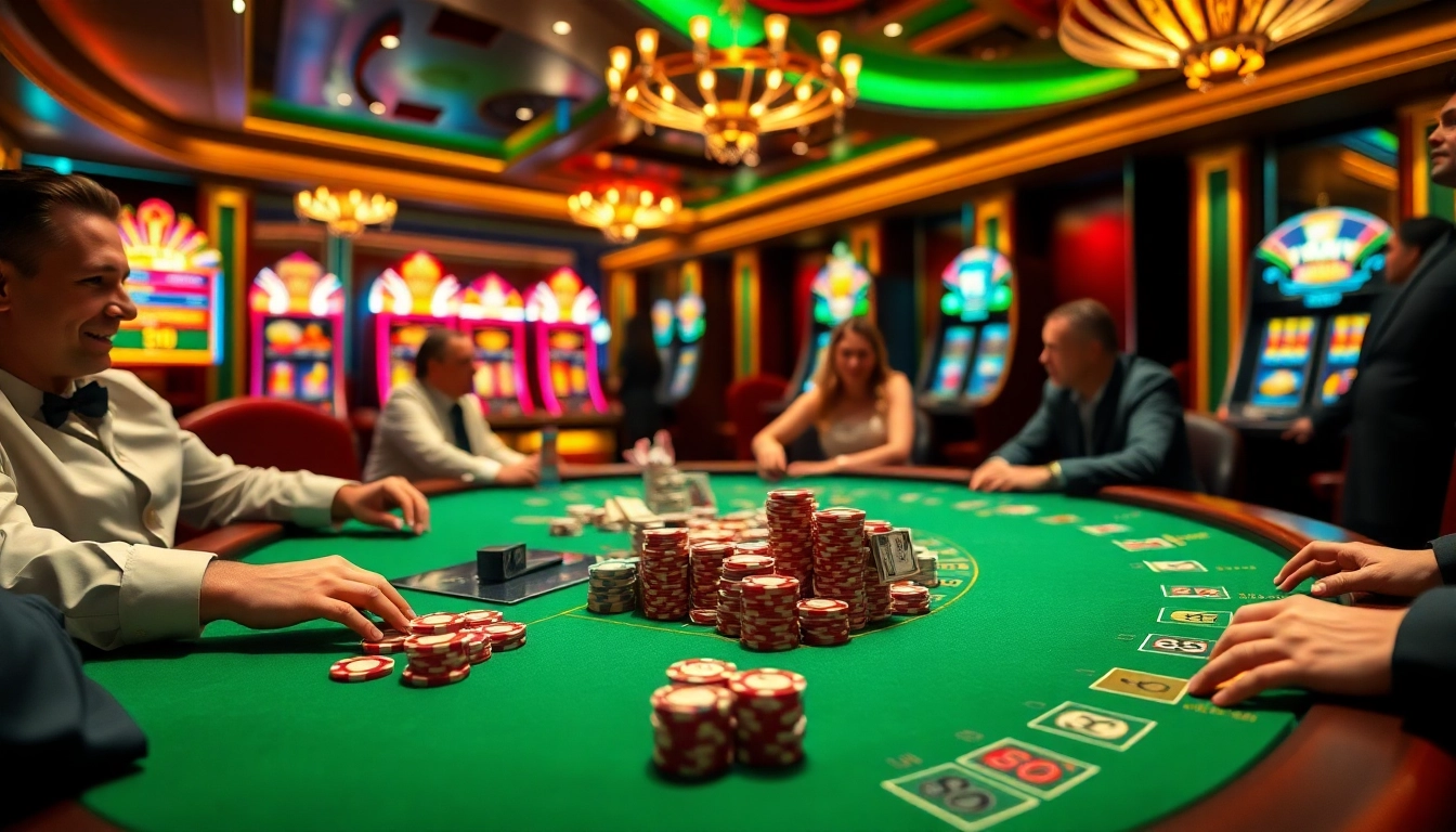 Experience the thrill of winning at s8 org with a luxurious casino atmosphere featuring vibrant slot machines.