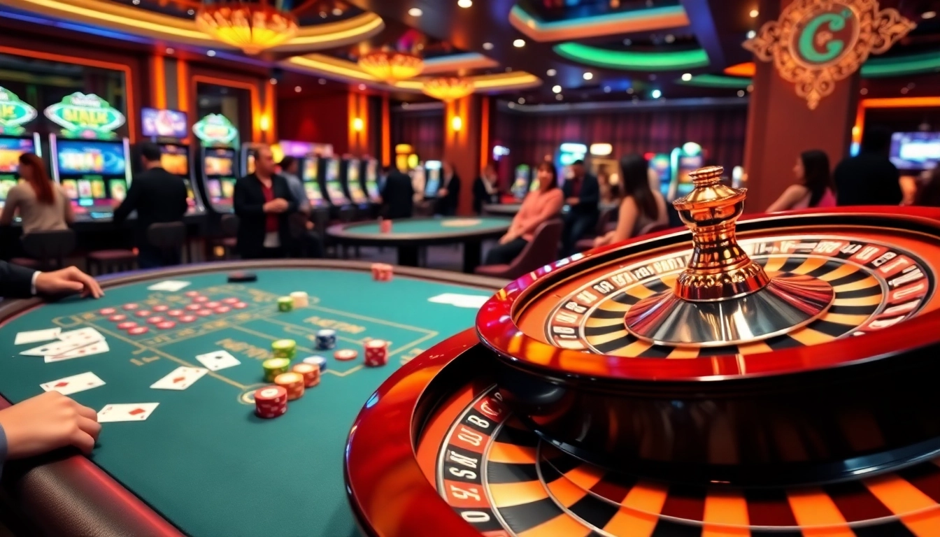 Experience the thrill of gambling at C168 with a vibrant casino scene full of action and excitement.
