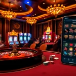 Experience the excitement at a casino en ligne fiable with lively tables, chips, and vibrant slot machines.