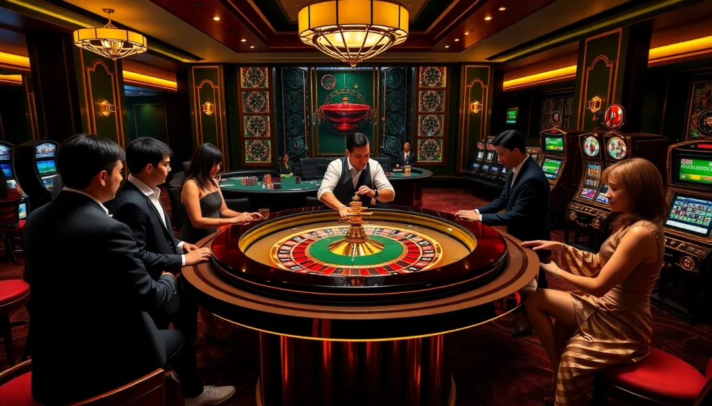 Experience the thrill of betting at https://ev88vip1.cn.com/ with a vibrant roulette scene in an upscale casino.