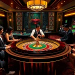 Experience the thrill of betting at https://ev88vip1.cn.com/ with a vibrant roulette scene in an upscale casino.