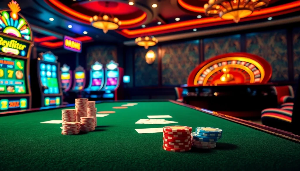Experience the excitement of casino crypto at a luxurious gaming table with poker chips.