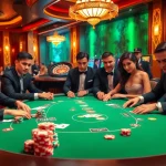 Engaged players at a poker table showcase high stakes excitement on https://b52club.forum/ with colorful chips and cards.