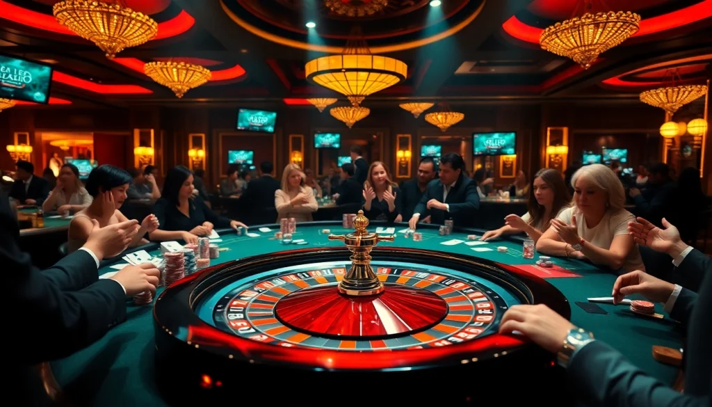 Players engaging with a roulette table while analyzing tỷ lệ kèo nhà cái for the best betting strategies.