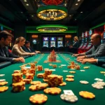 Players strategizing their moves in a high-stakes poker game at 88aa casino table.