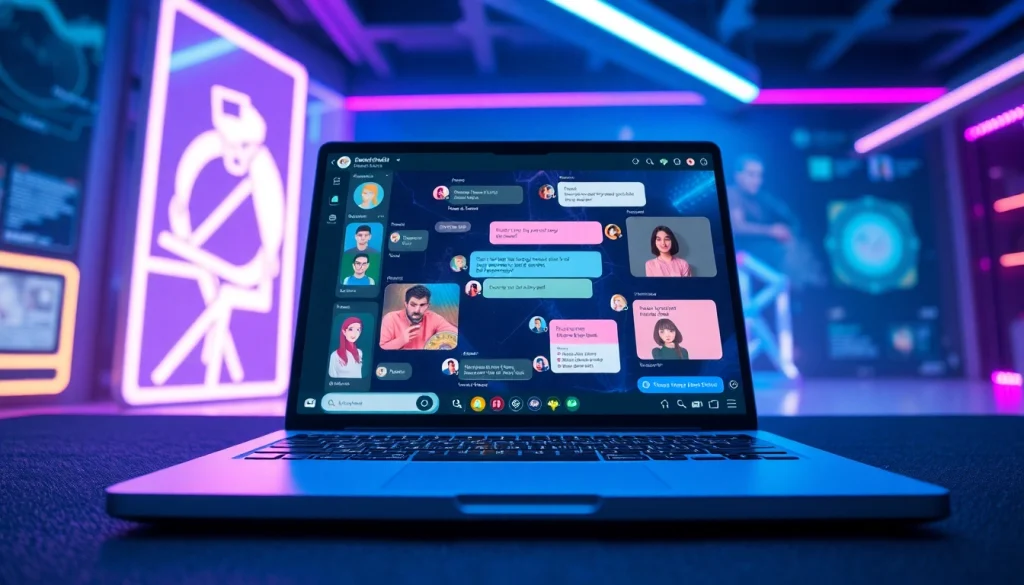 Engaging interface of spicy chat ai showcasing interactive chatbots and avatars.