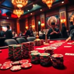 Engaging scene showcasing meilleurs sites de paris sportifs with poker chips and roulette wheel.