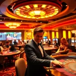Exciting casino gaming scene featuring roulette and poker tables with S8 branding.