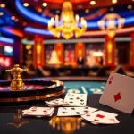 Jouer au casino en ligne avec une ambiance luxueuse et des jeux de cartes captivants.