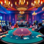 Experience the excitement of a high-stakes game at 789club with players enjoying poker at a luxurious table.