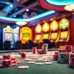 Jouer à des jeux de casino en ligne dans une ambiance vibrante et animée.
