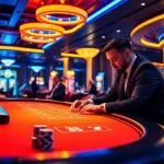Jouer à des jeux variés sur un casino en ligne moderne avec un décor vibrant.