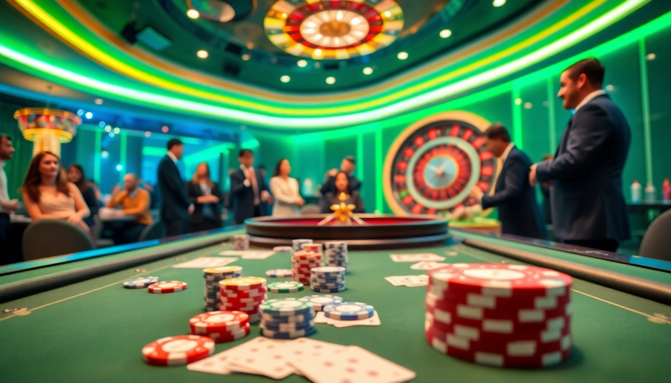 Excited players engaging in high-stakes games at gg88.com casino tables.