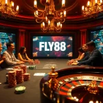 Experience thrilling gameplay at FLY88 with vibrant casino visuals and high-stakes action.