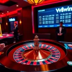 Experience thrilling gaming action at 78WIN with vibrant casino scenes featuring roulette and poker.