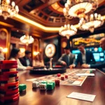 Engaged players participating in a tai xiu game at a luxurious casino table.