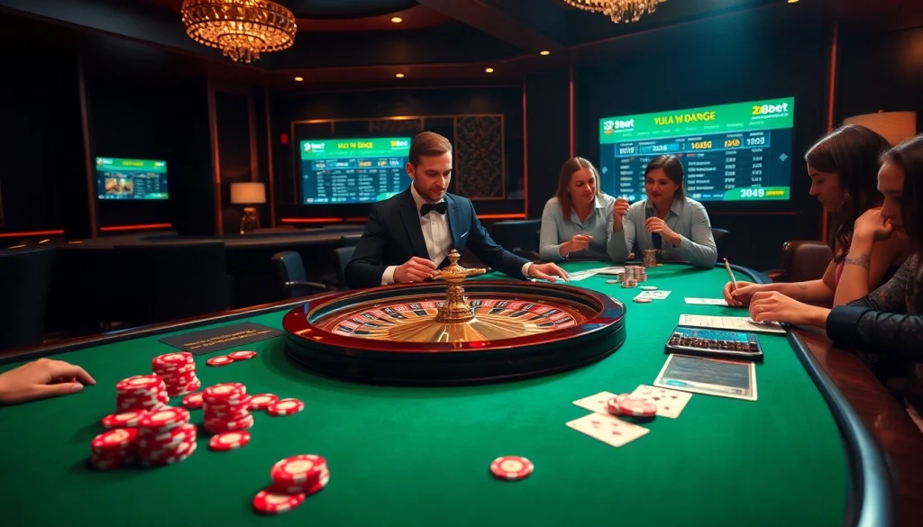 Experience thrilling betting action at 28bet with vibrant poker chips and lively gameplay.