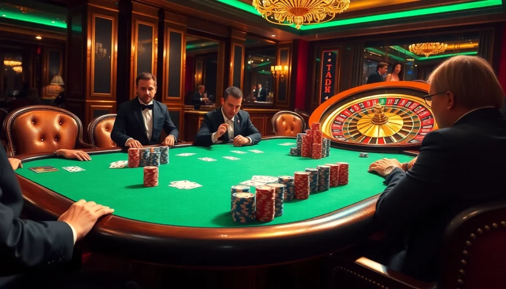 Experience the excitement of high-stakes poker at S8OK COM, featuring colorful chips and intense gameplay.