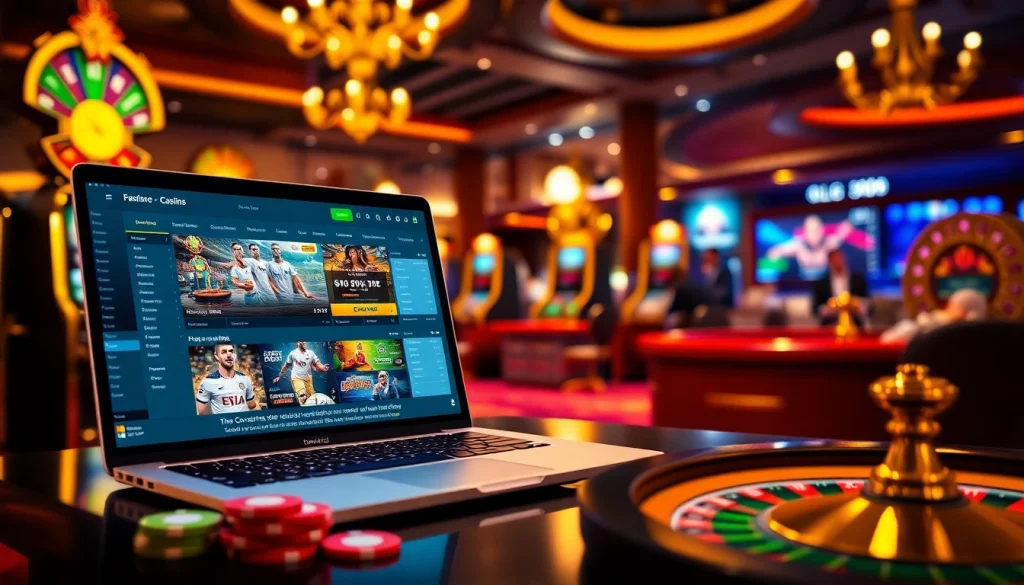 Engage in thrilling gameplay at meilleurs sites de paris sportifs with vibrant casino visuals.
