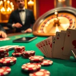 Engaged players around a luxurious poker table with stylish S8 smartphone and colorful poker chips.