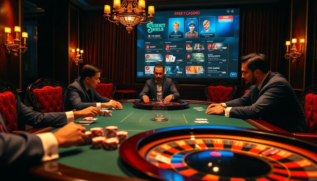 Exciting poker action at a luxury casino with a focus on https://32wincasino.com/'s gaming experience.