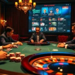 Exciting poker action at a luxury casino with a focus on https://32wincasino.com/'s gaming experience.