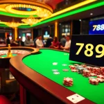 Experience the thrill of gaming at 789f with vibrant casino tables and excited players.
