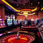 Les jeux de casino en ligne France avec des machines à sous colorées et une ambiance captivante.