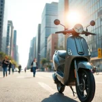 Découvrez la trottinette électro sur Trottinette-electrique.news avec une vue dynamique en milieu urbain.