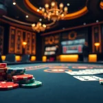 Profitez d'un casino en ligne argent réel avec des jetons colorés et une ambiance de jeu lumineuse.