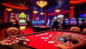 Engaging poker game at https://mm88.se.net/ featuring vibrant casino elements and players immersed in strategy.