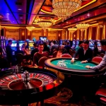 TT88 casino players enjoying a thrilling game at a roulette table in a vibrant setting.