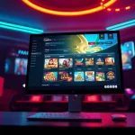 Découvrez un casino en ligne fiable avec une interface moderne et des lumières vives.