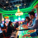 Découvrez un casino en ligne sans wager mettant en avant des joueurs engagés dans une expérience de jeu immersive.