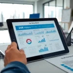 Analyse du rapport historique voiture sur une tablette dans un bureau, mettant en avant des données claires.