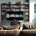 Regarder Atlas pro ontv dans un cadre moderne avec une télévision et un mobilier élégant.