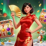 Engage in thrilling slots with TA88, featuring vibrant illustrations of lucky symbols, dynamic energetic scene.