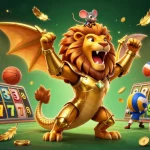 PANGKALANSLOT brings excitement with a majestic golden chimera and dynamic casino elements.