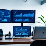 Analyse des données avec Atlas pro ontv sur un bureau moderne et sophistiqué.