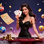 Experience the thrill of keonhacai with a captivating casino scene showcasing vibrant lottery elements.
