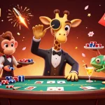 Soikeoso1 engages in exciting VIP poker action surrounded by vibrant casino elements.