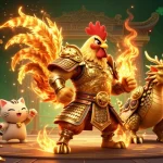 Join the excitement with King365tv's dynamic gaming scene featuring vibrant characters and gambling action.